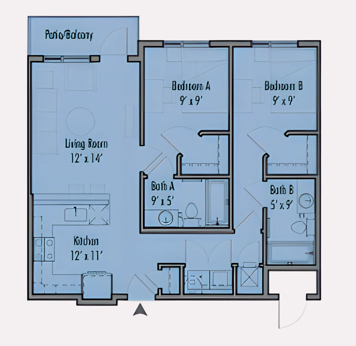 2x2 Rooms view 1