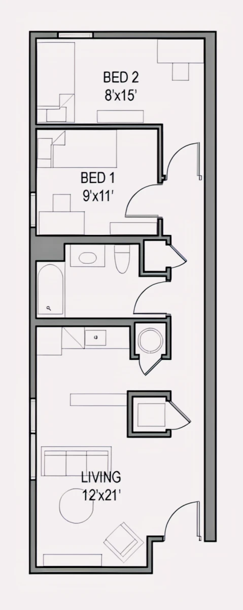 3 Rooms view 2