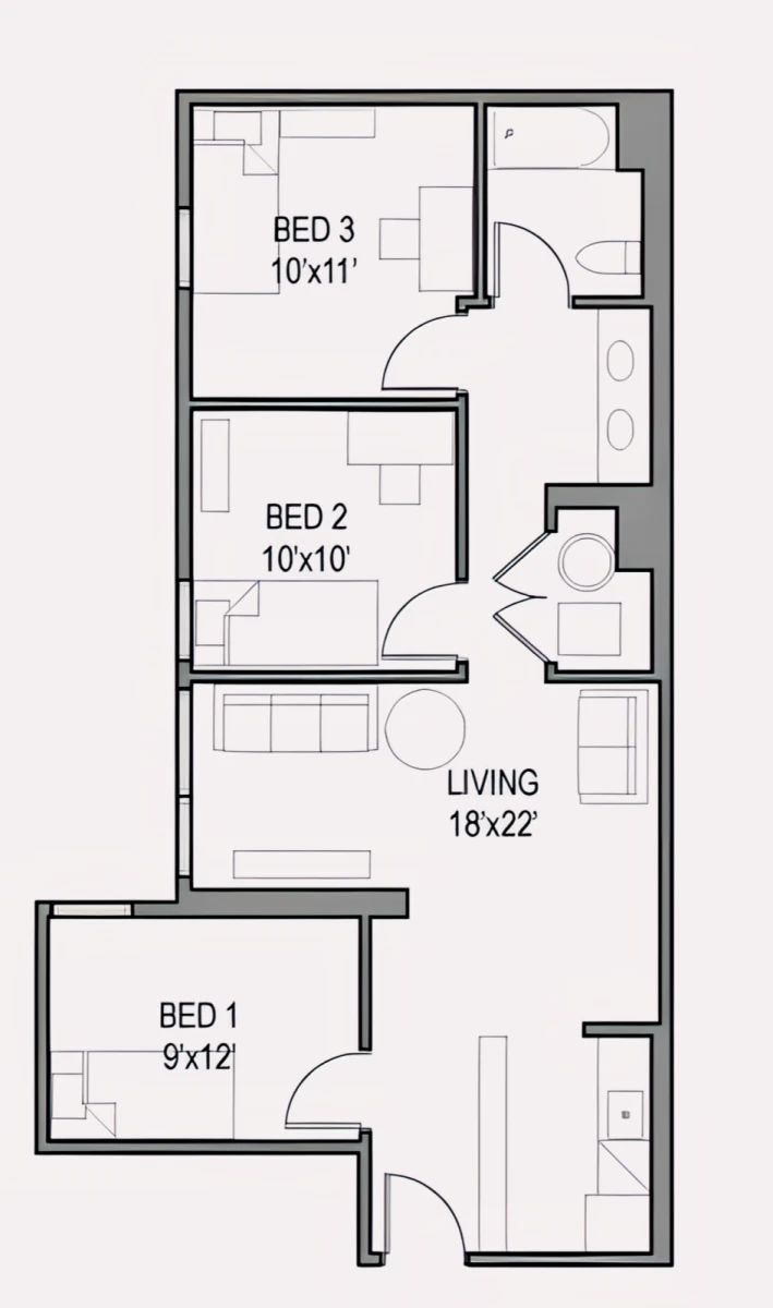 3 Rooms view 3