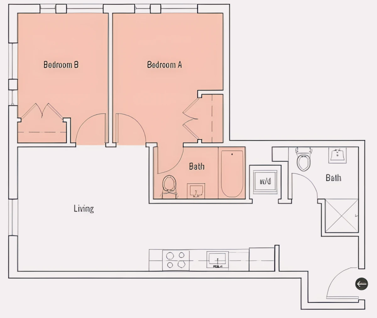 4BR/3BA Rooms view 2