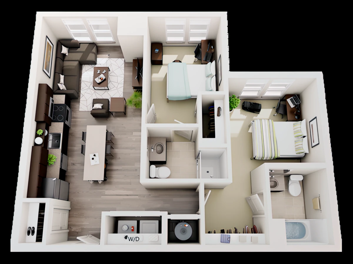 2 Rooms view 3
