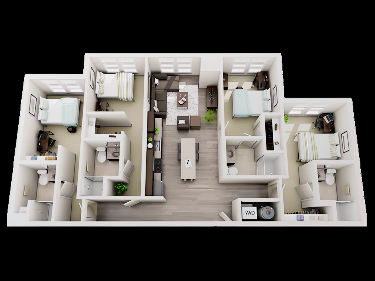 4 Rooms view 3