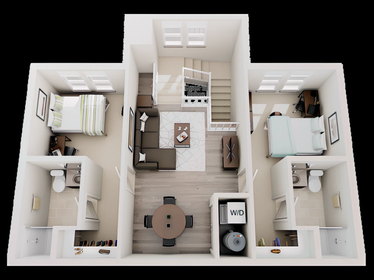 4 Rooms view 2