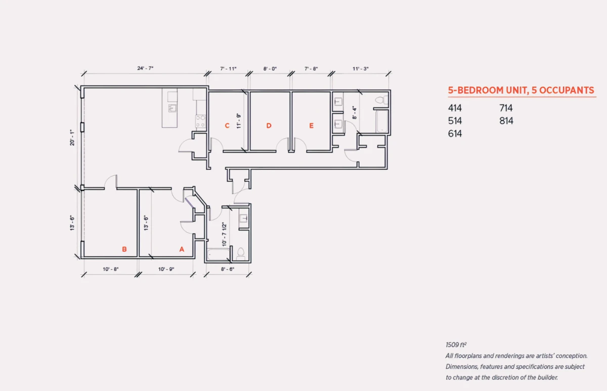 5BR/2BA Rooms view 1