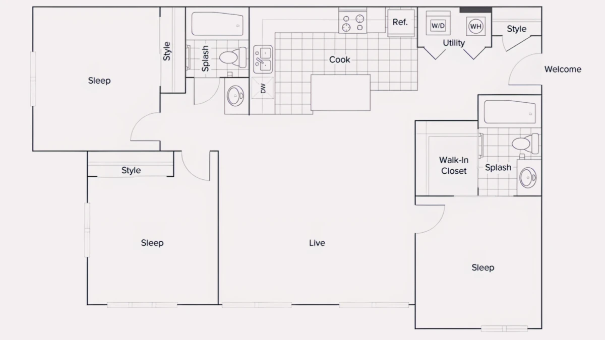 3 Rooms view 2