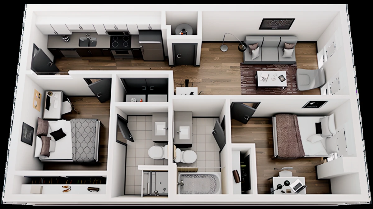 2 Rooms view 2