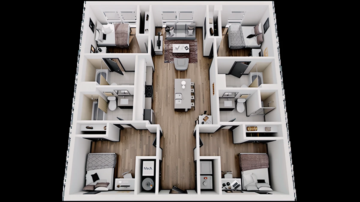 4 Rooms view 4