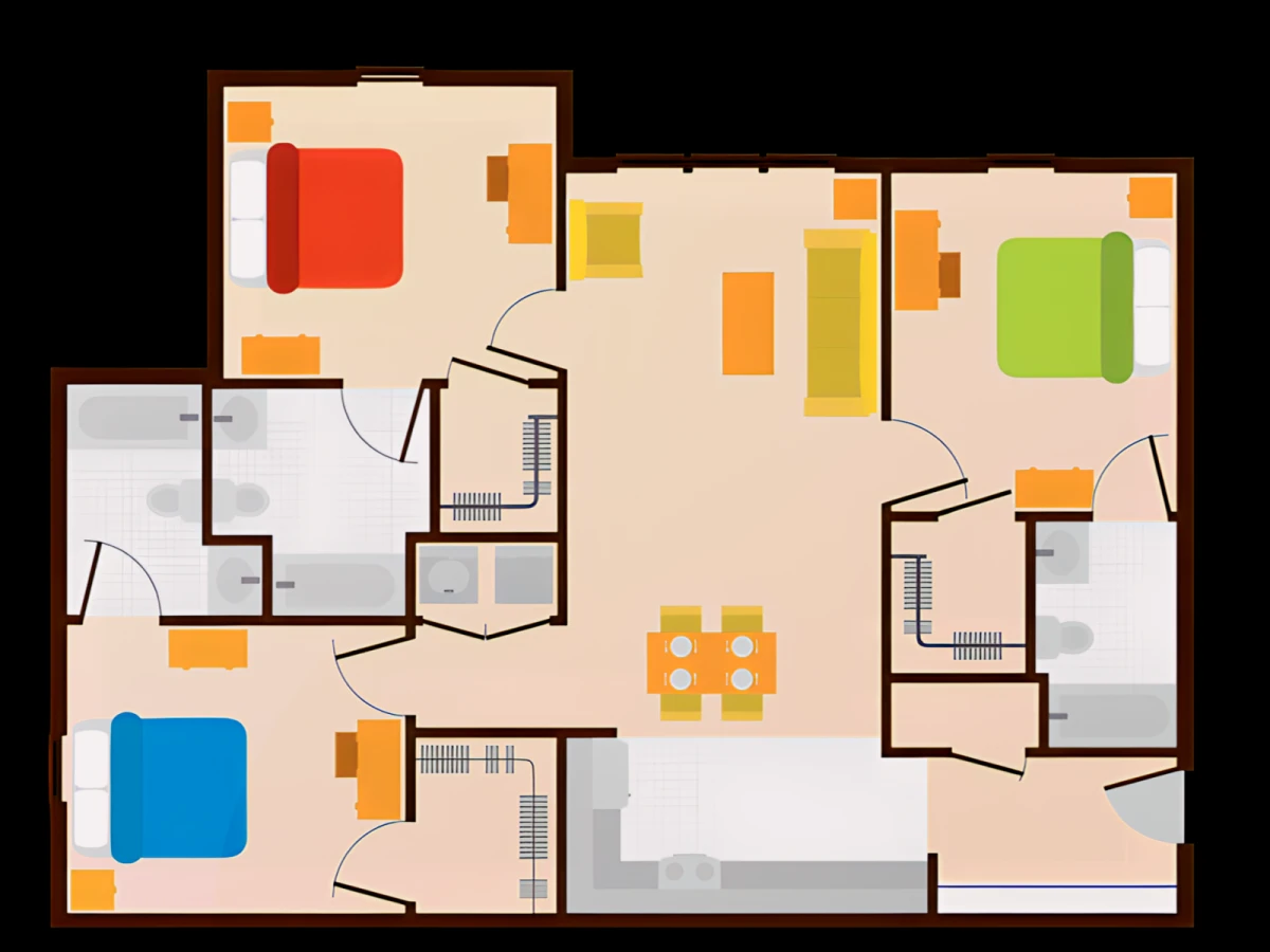 3 Rooms view 2