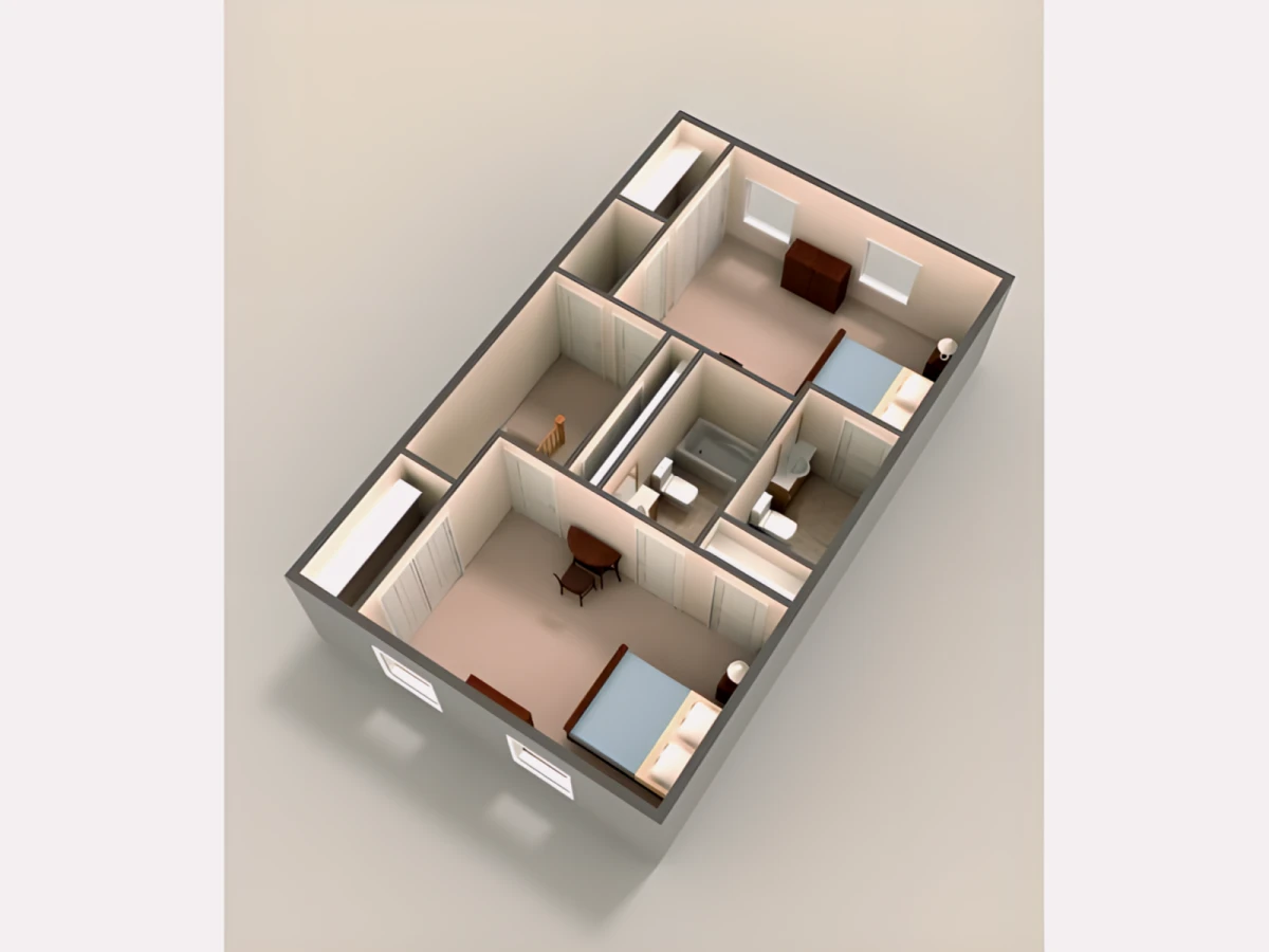 2 Rooms view 1