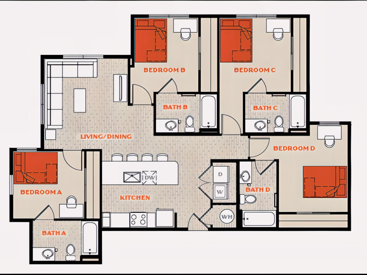 4 Rooms view 4