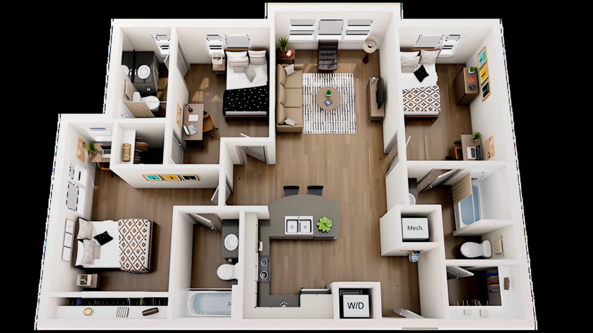 3 Rooms view 2