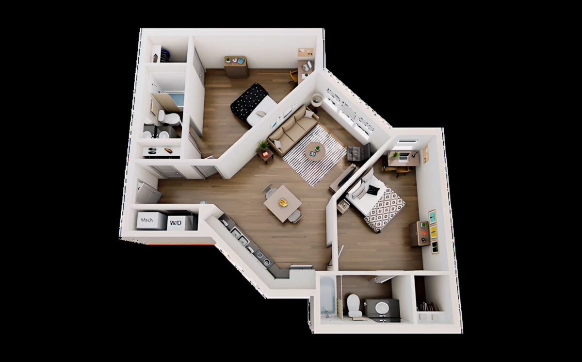 2 Rooms view 1