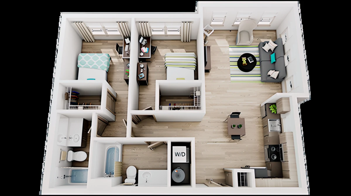 4 bed, 4 bath D1
