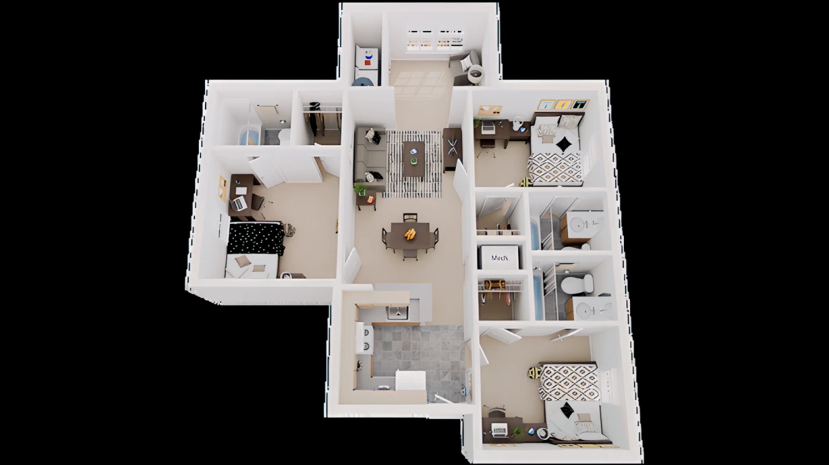 3 Rooms view 1