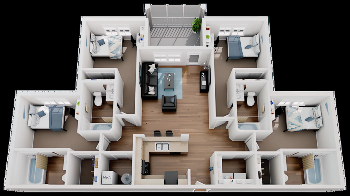 4 Bed 4 Bath Premium