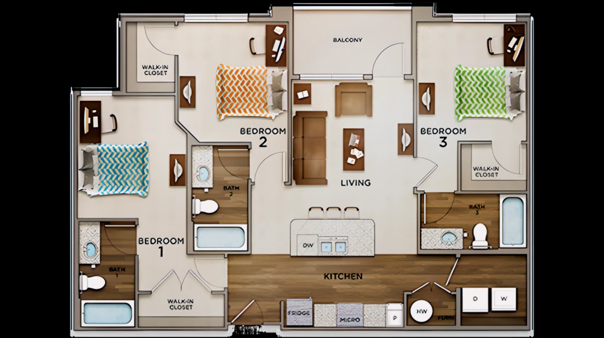 3 Rooms view 2