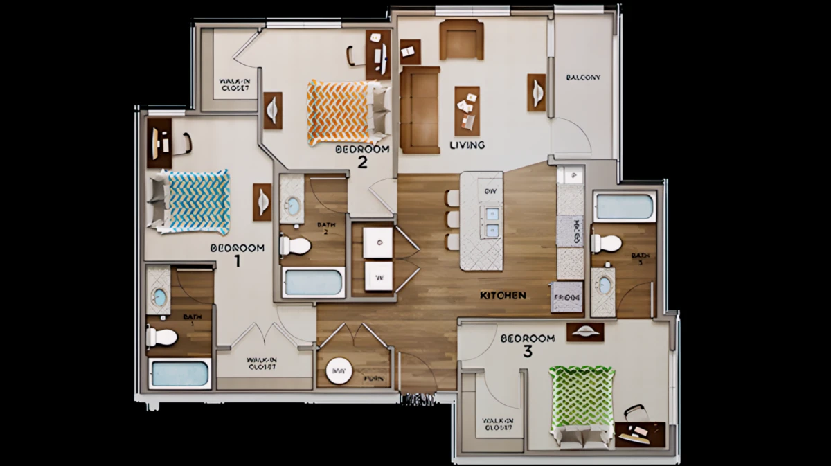 3 Rooms view 4