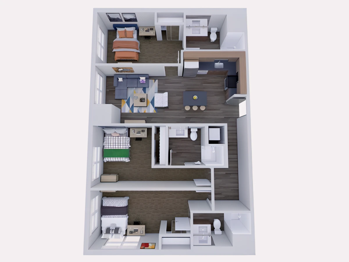 2 Rooms view 3