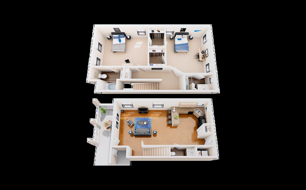 2 Rooms view 1
