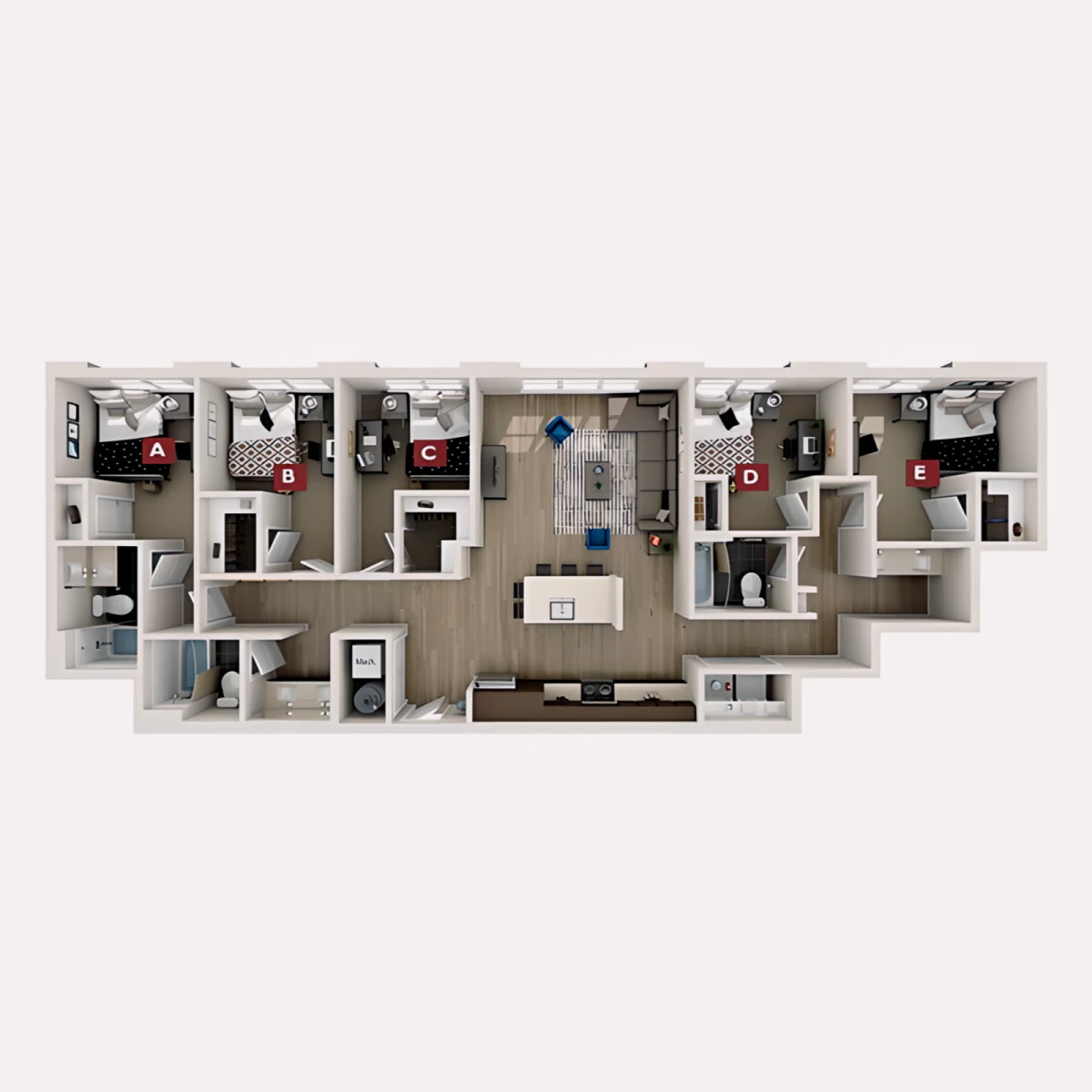 5 Rooms view 3