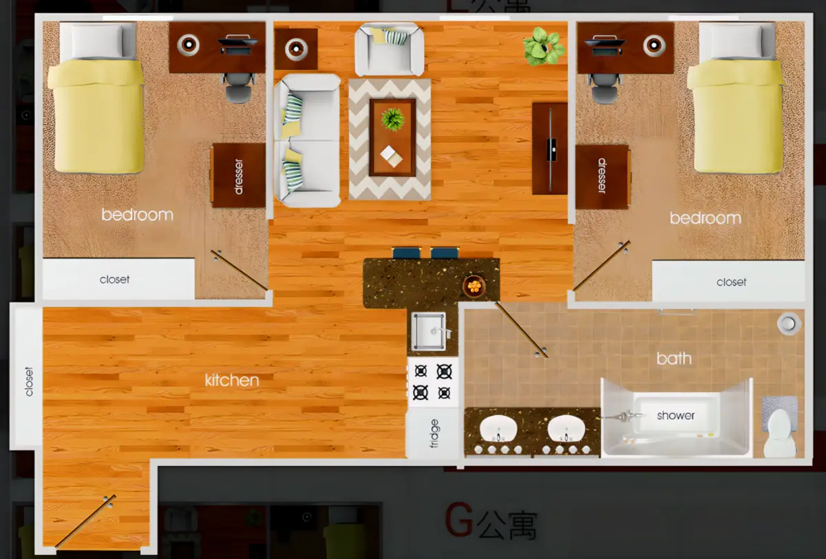 2 Rooms view 4