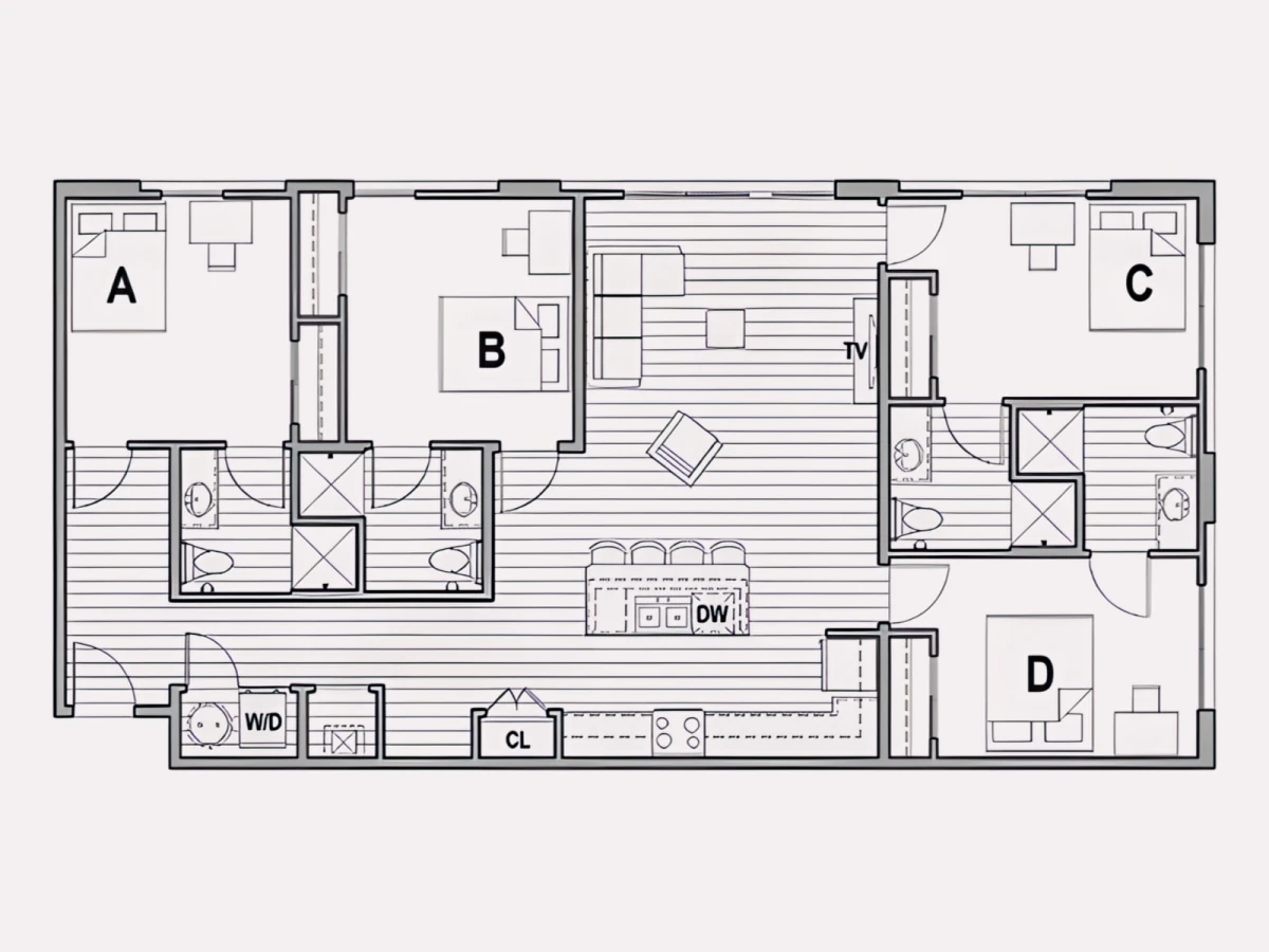 4 Rooms view 3