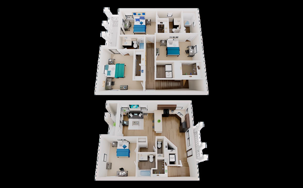 4 Rooms view 1