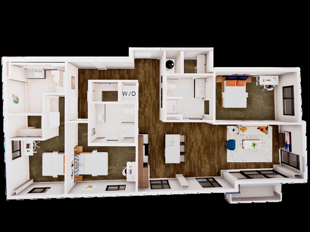 3 Bedroom 3 Bath (D)