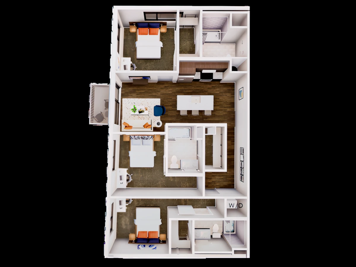 3 Rooms view 4