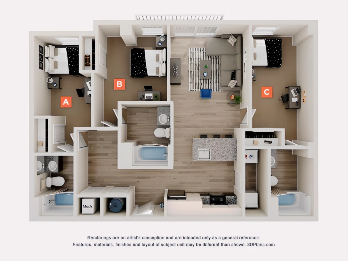 3 Rooms view 4