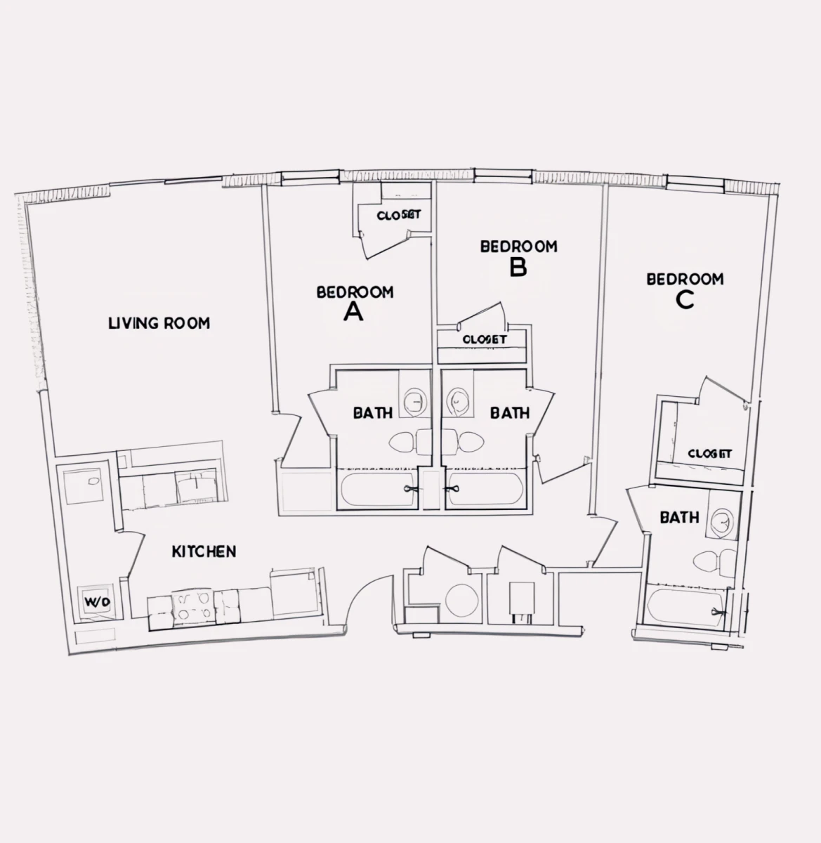 3 Rooms view 1