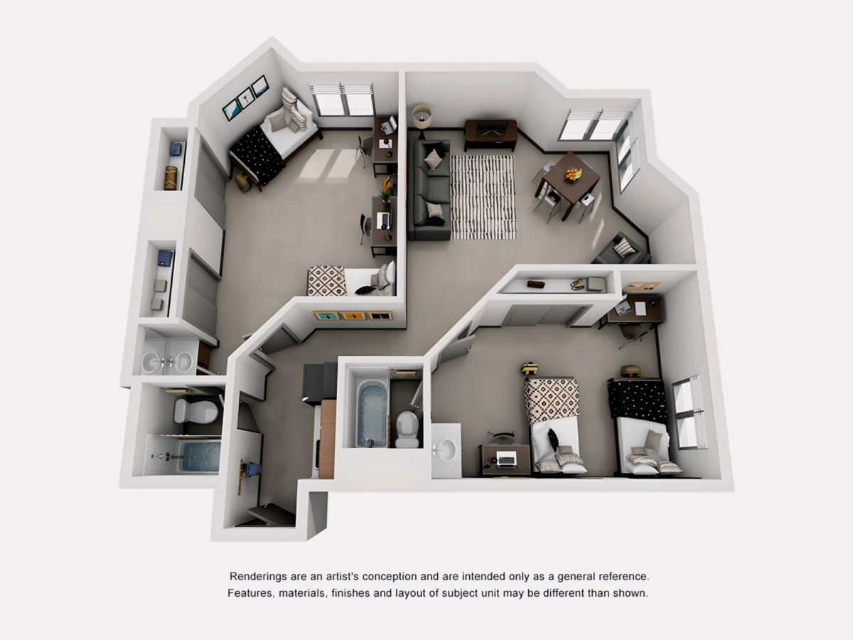 2 Bed/ 2 Bath Willie Shared