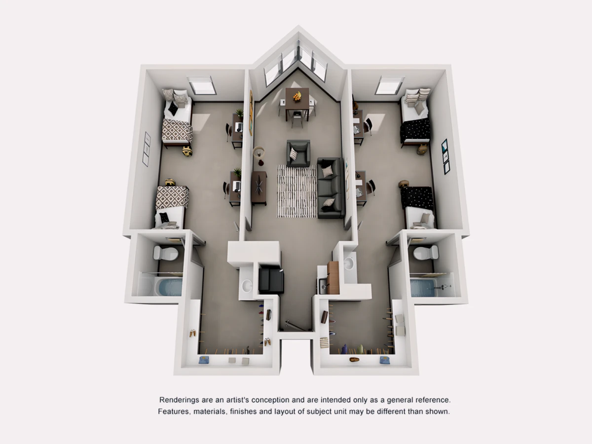 2 Rooms view 1