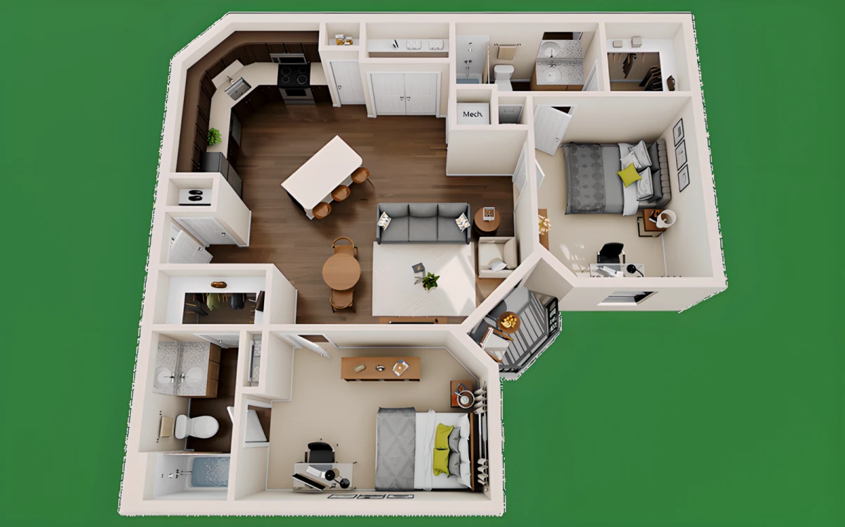 2 Rooms view 3