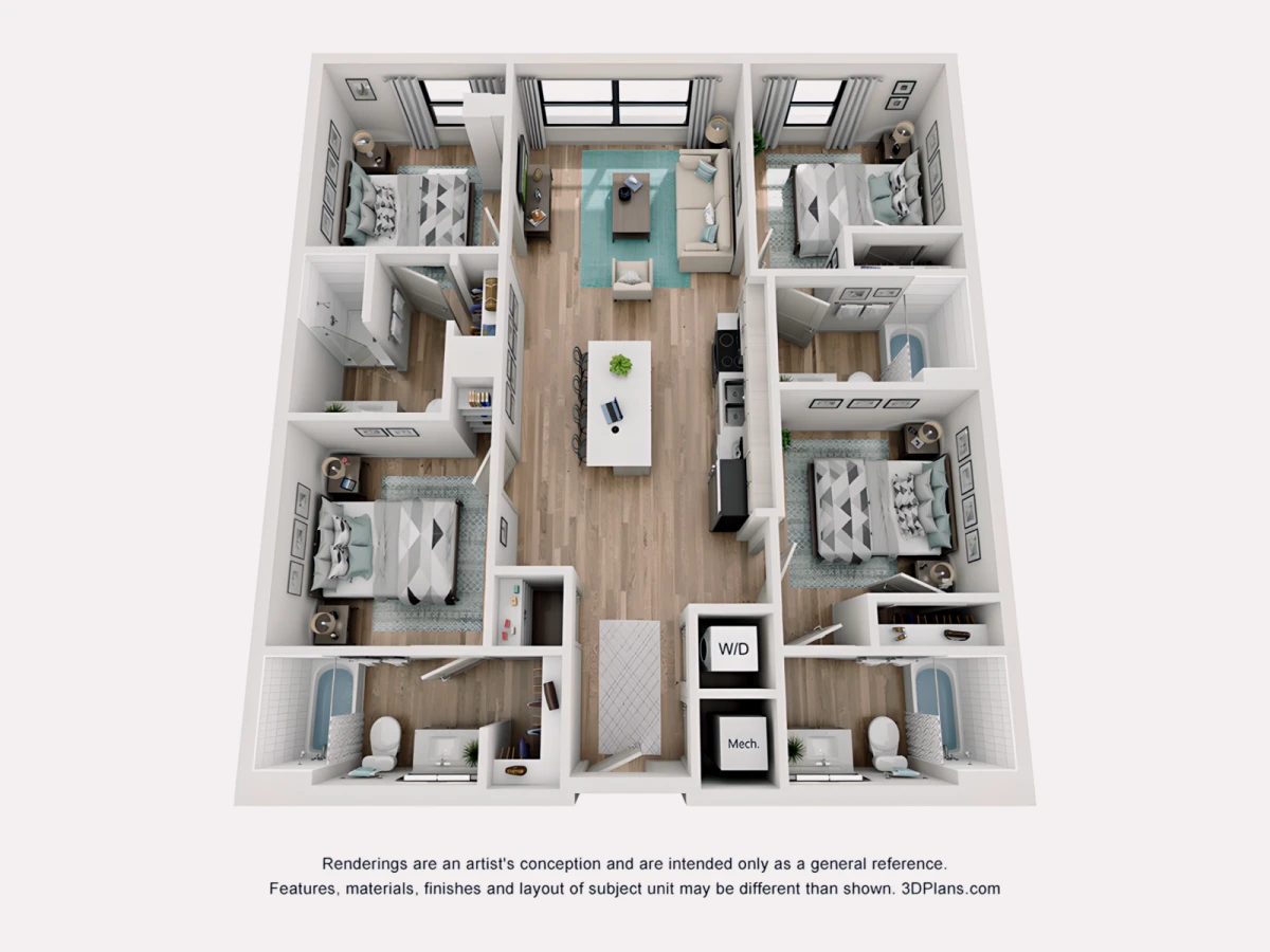 4 Rooms view 3