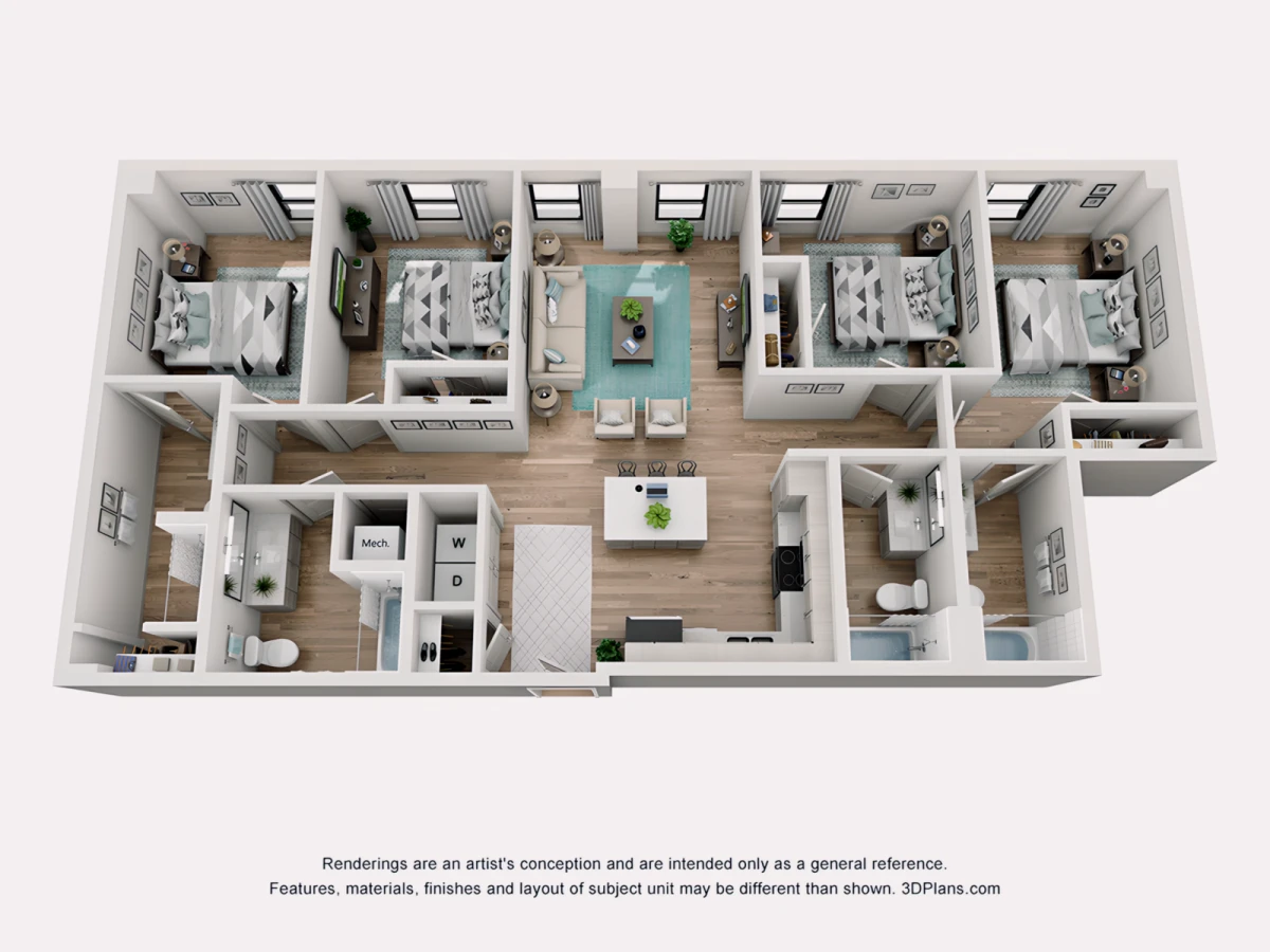 4 Rooms view 2