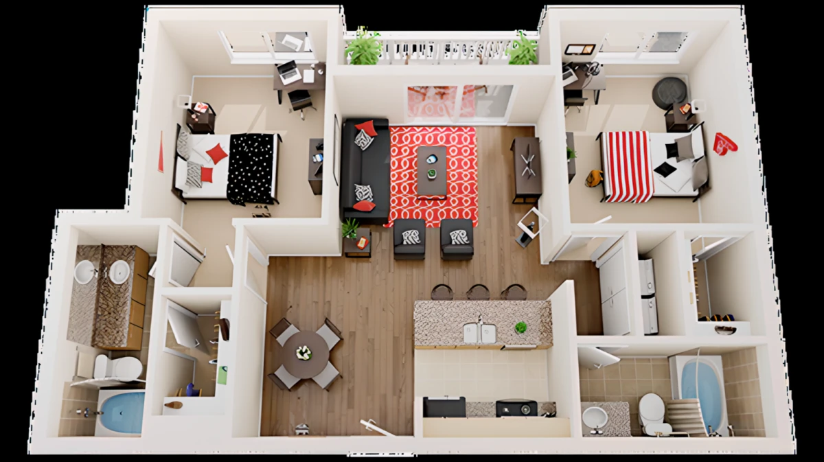 2 Rooms view 4