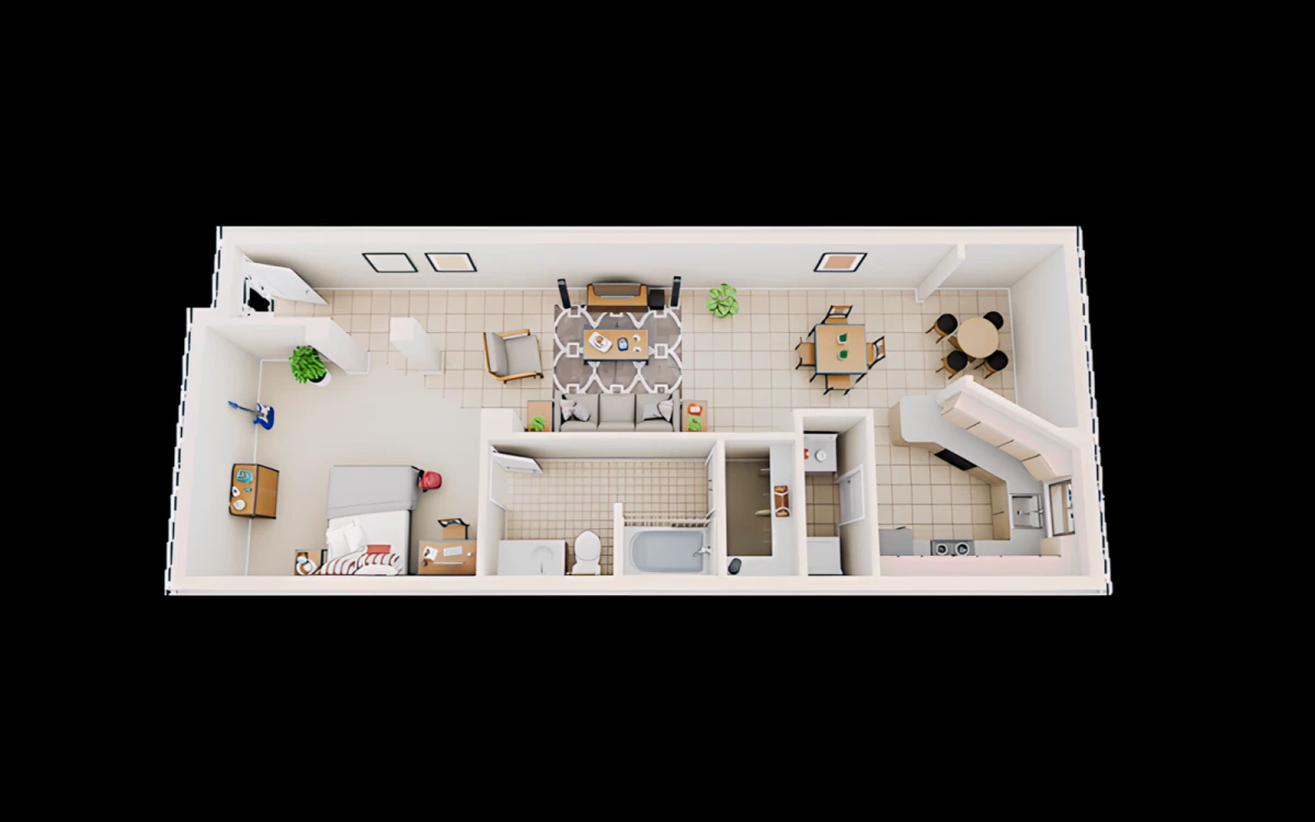 2 Rooms view 1