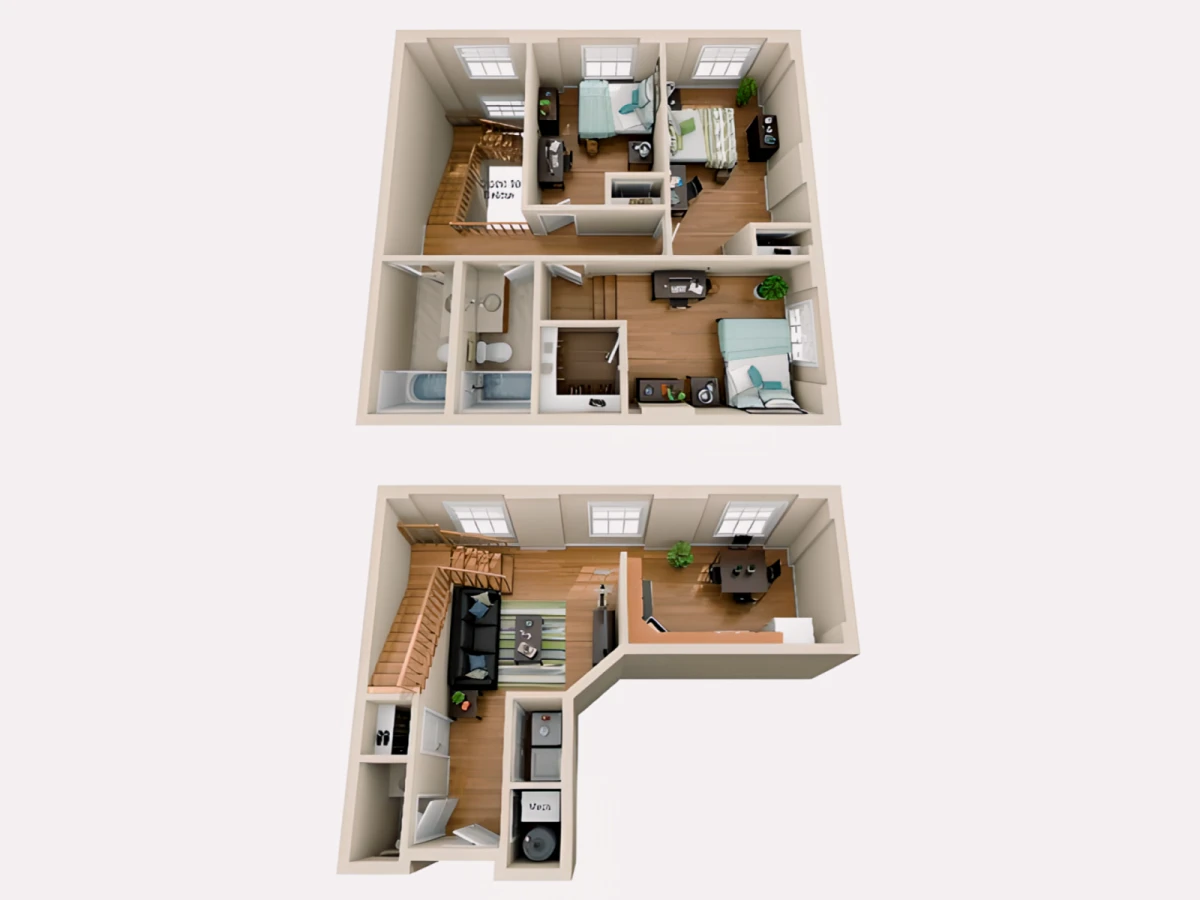 3BR/2.5BA Rooms view 2