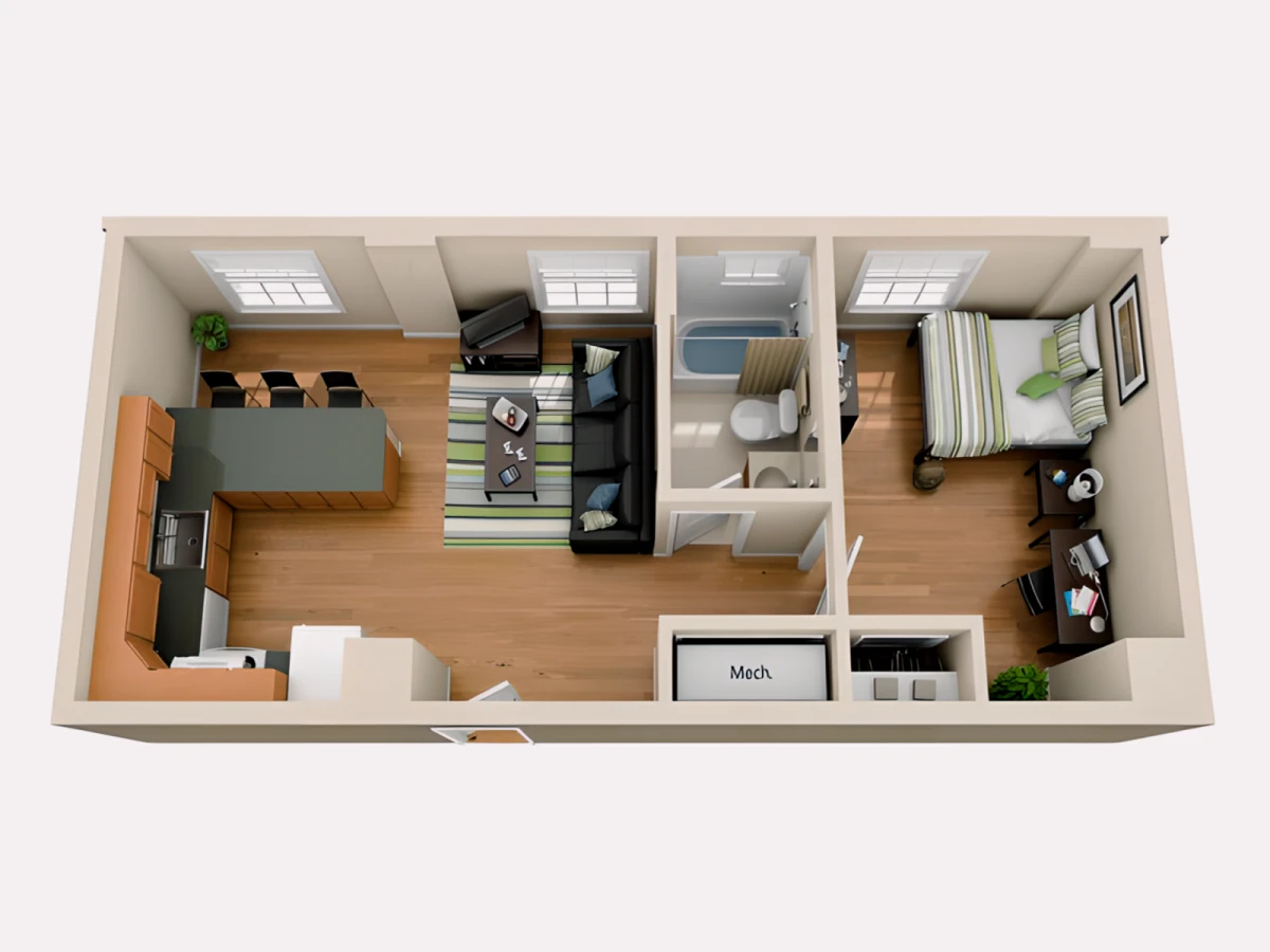 1BR/1BA Rooms view 3