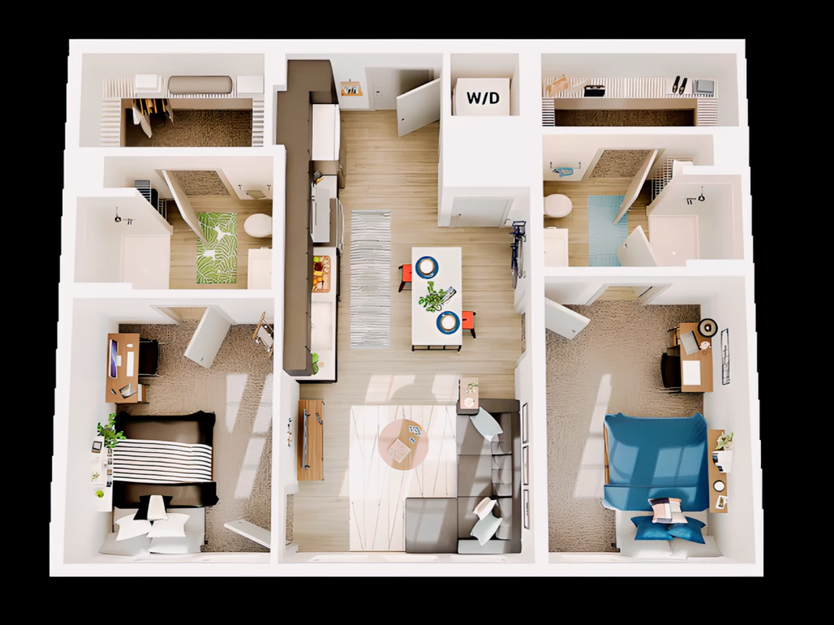 4 Rooms view 3