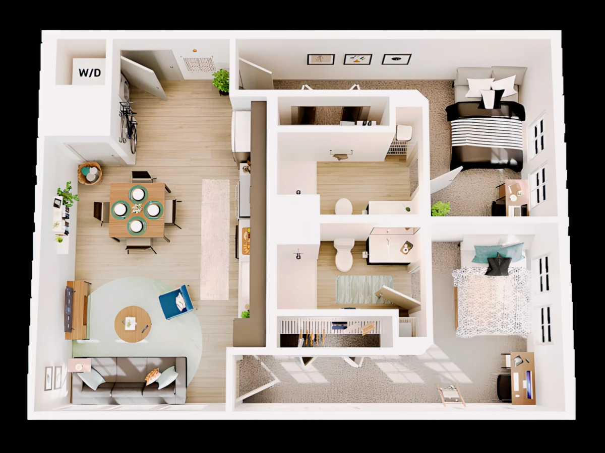 2 Rooms view 3