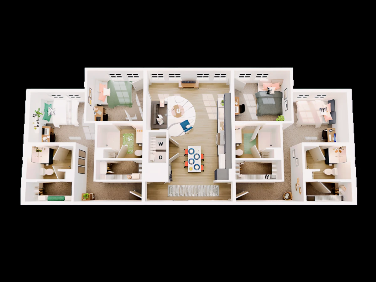 4 Rooms view 2