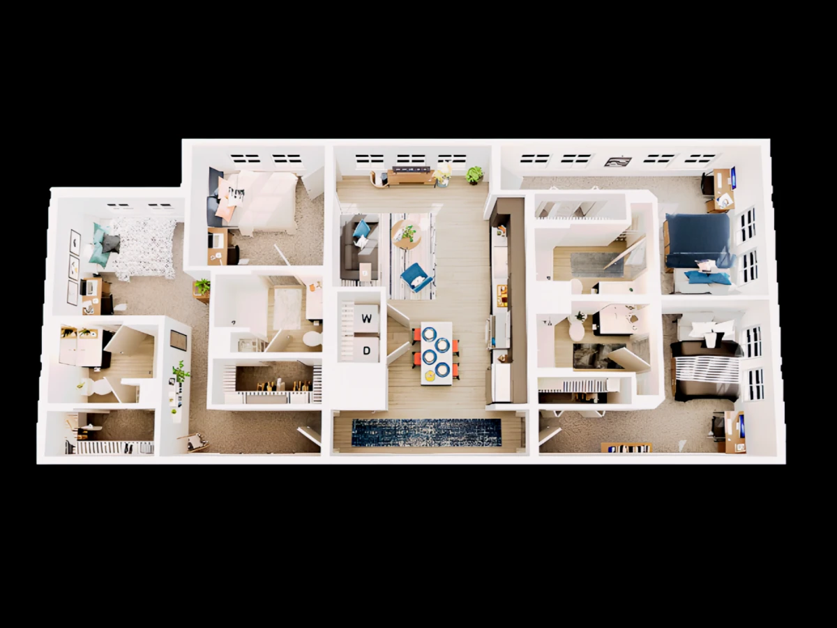 4 Rooms view 1