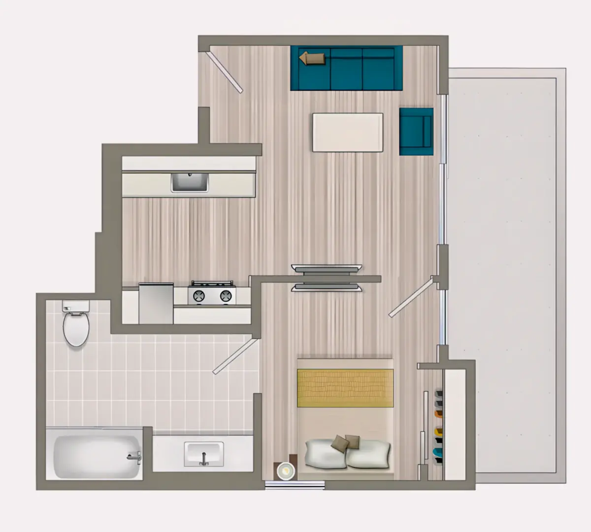 furnished Rooms view 1