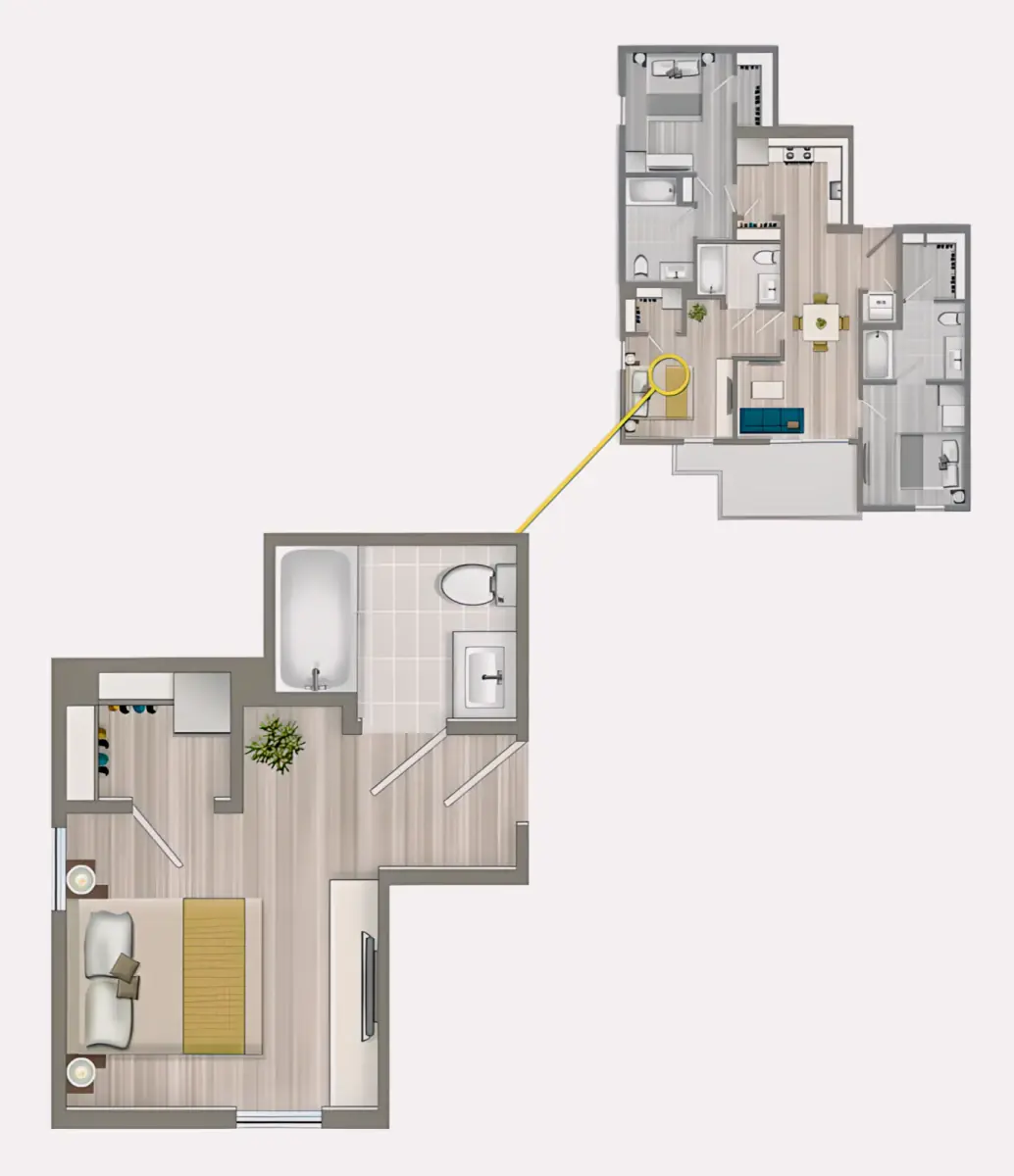 Furnished Rooms view 4