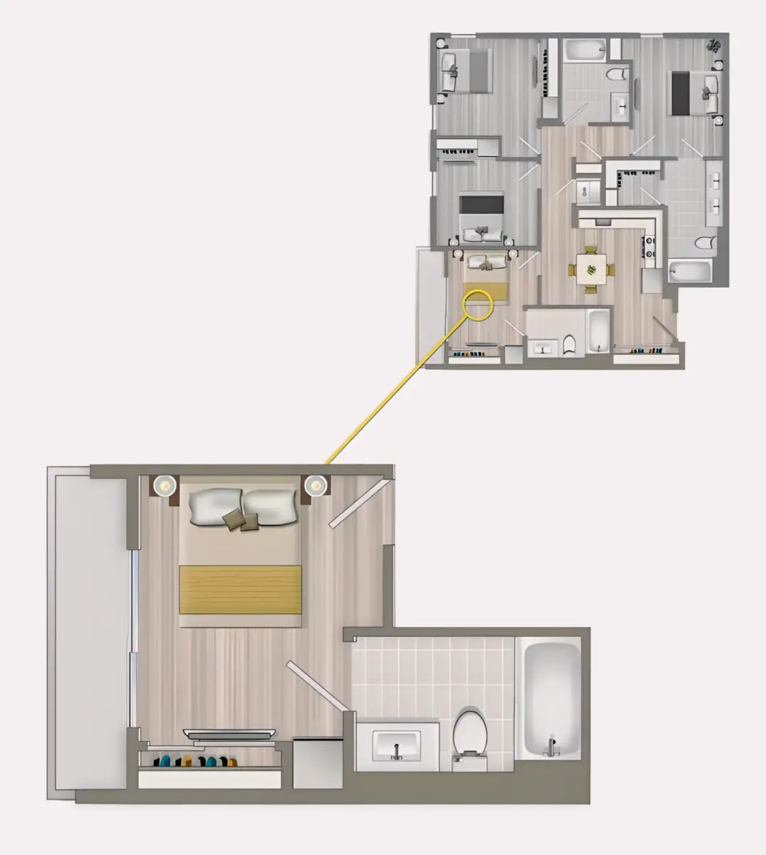 Furnished Rooms view 3