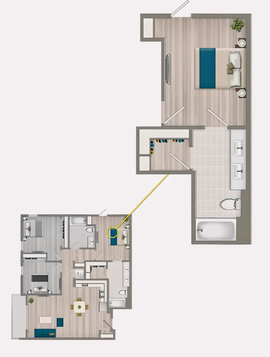 Furnished Rooms view 2