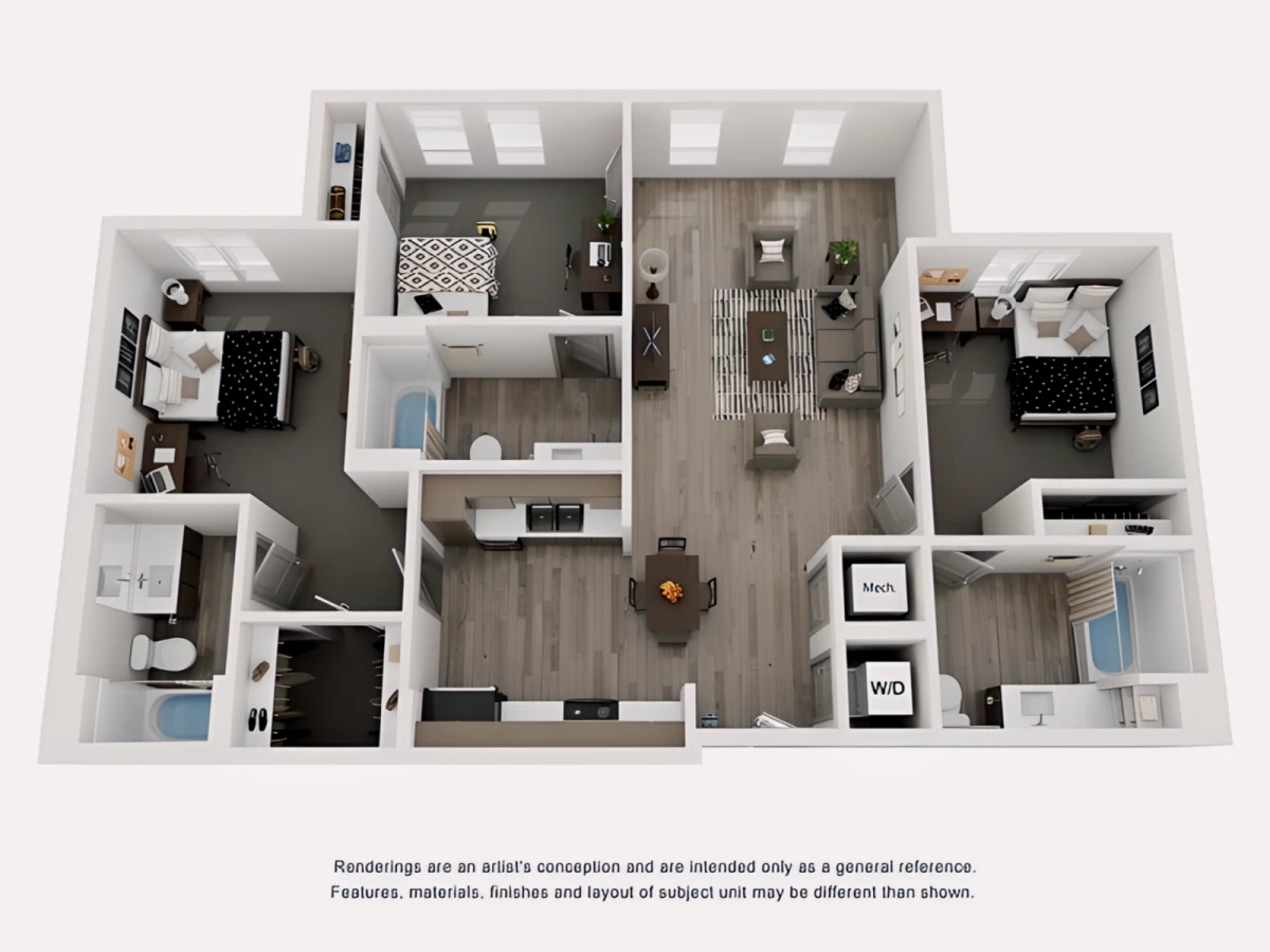 3 Rooms view 1
