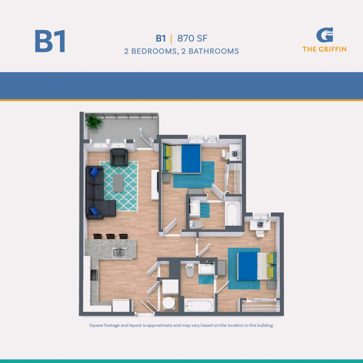2 Rooms view 1